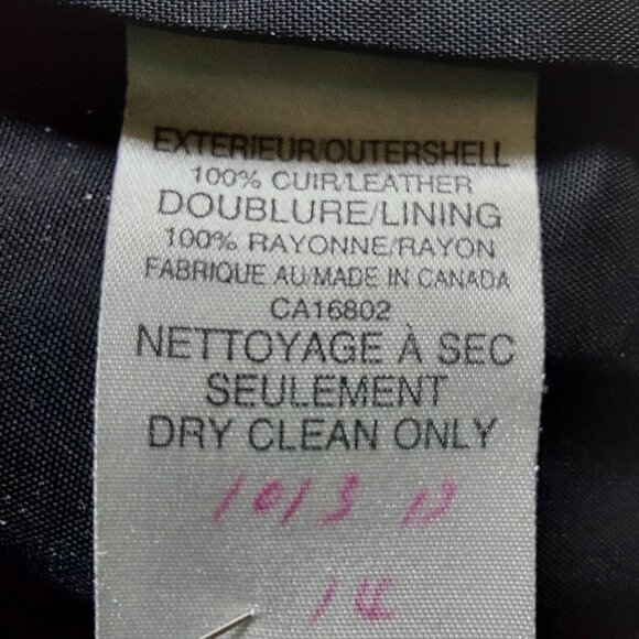 PCFL (premiere en cuir first in leather Canada) Vintage Leather Skirt, size 8 - Picture 8 of 8